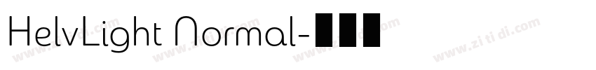 HelvLight Normal字体转换